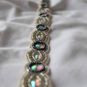 NWT Ivory Beaded Belt